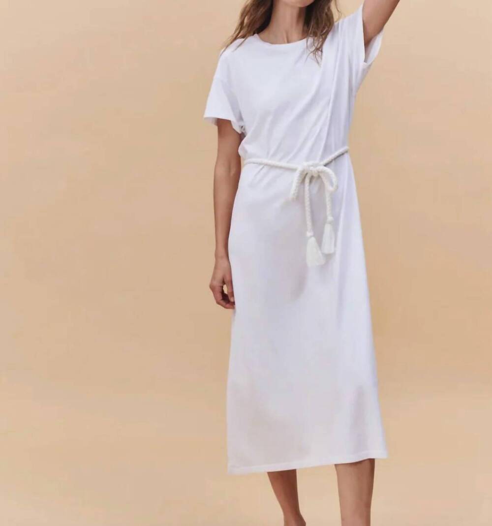 NEW THE GREAT. boxy tee dress in white